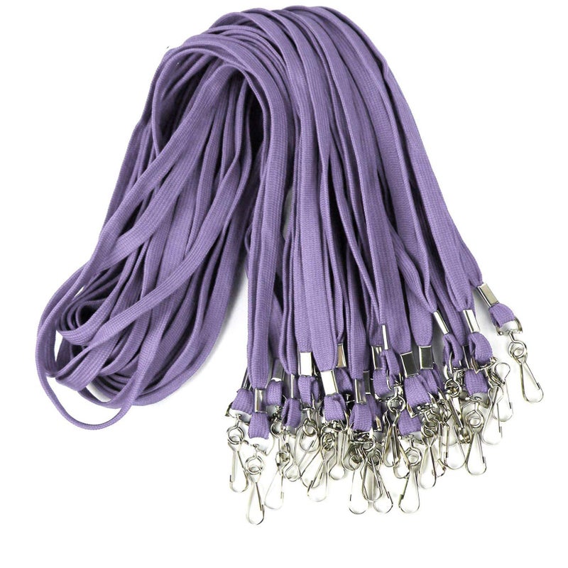 Ollain Badge Lanyards Flat Lanyard Swivel Hooks Durably Neck Bulk lanyards with Clip 100 Pack - Image 1